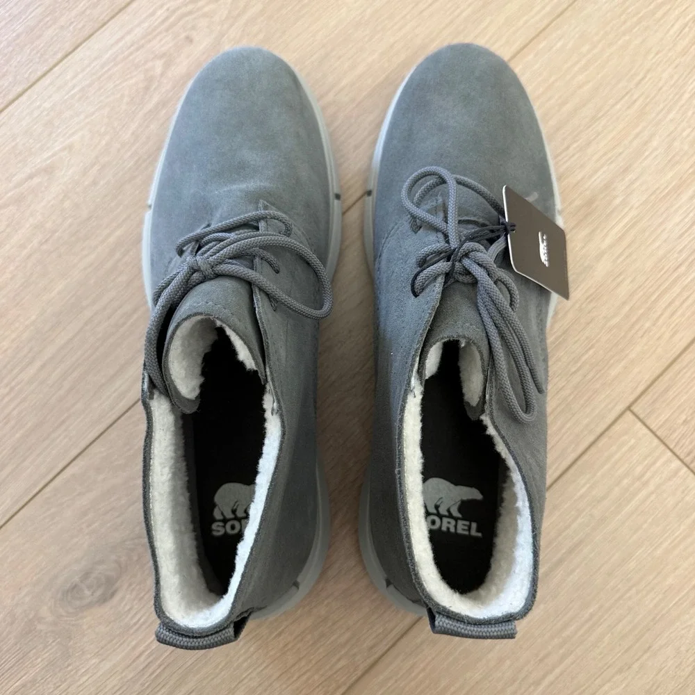 Sorel Caribou Mod Chukka Waterproof Grey‎ Suede Boots NM4807-052 Mens 10